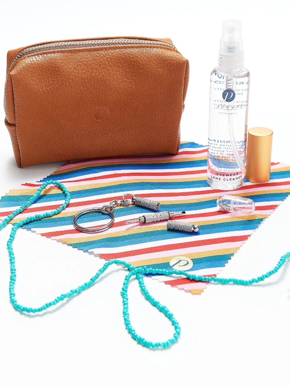 New Peepers Eyeglass Cleaning kit and eyeglass chain